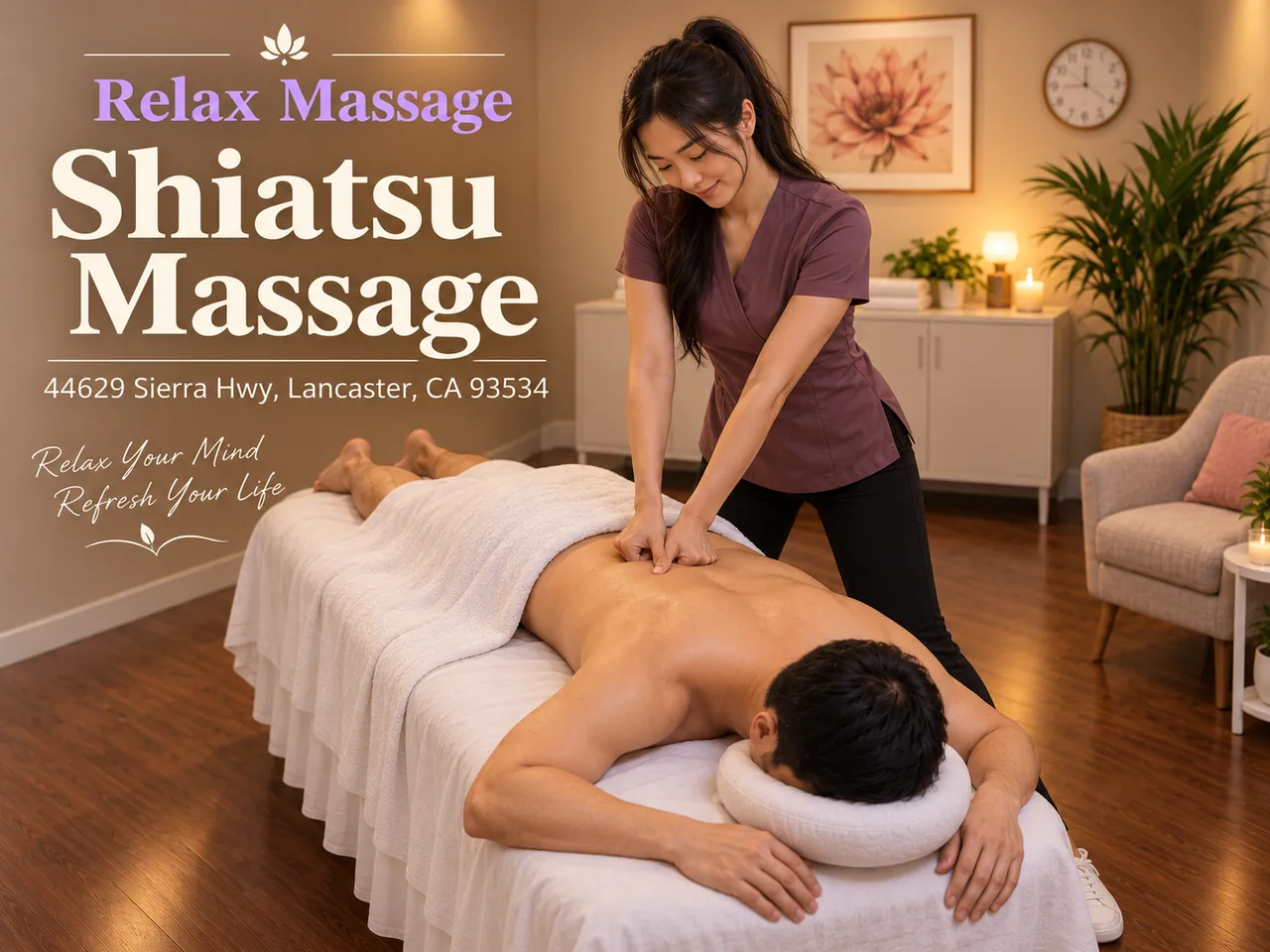 Shiatsu Massage in Lancaster, CA at Relax Massage